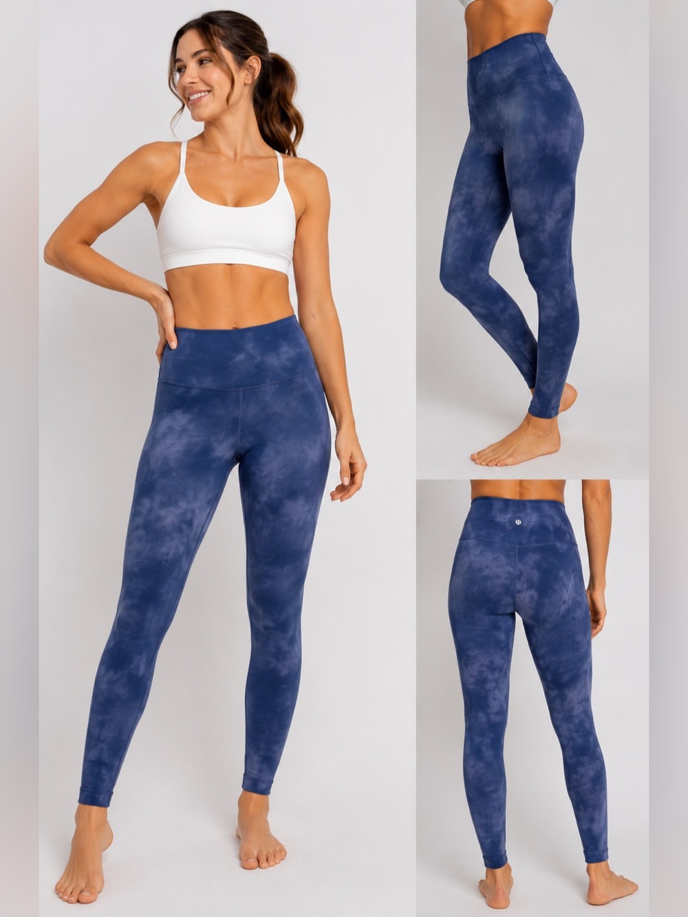 Lululemon Align Leggings Blue Tie Dye High Rise Yoga Pants Women’s XS 28